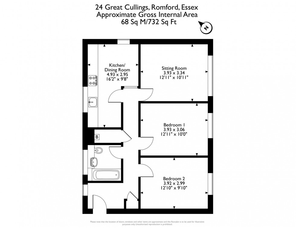 Floorplan for Great Cullings, Romford, RM7