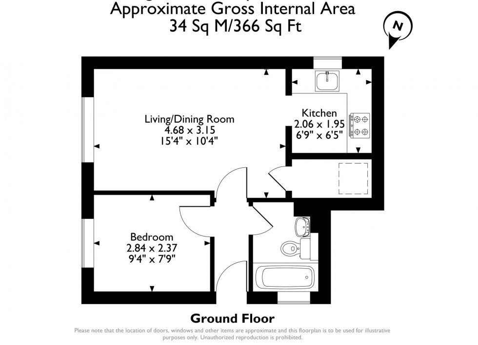 Floorplan for Poplar Street, Romford, RM7