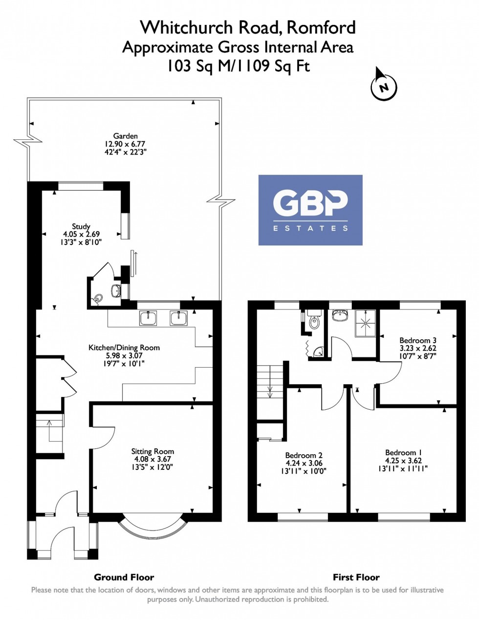 Floorplan for Whitchurch Road, Romford, RM3