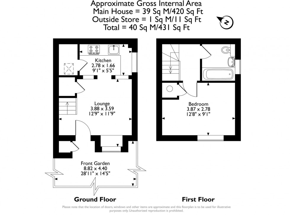 Floorplan for Juniper Way, Romford, RM3
