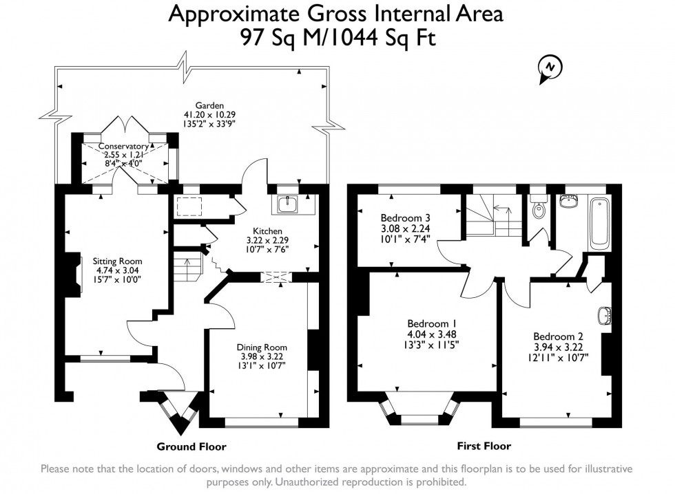 Floorplan for The Drive, Harold Wood, RM3