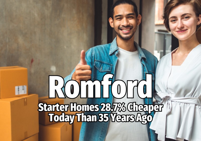 Romford Starter Homes 22.6% Cheaper Today Than 35 Years Ago